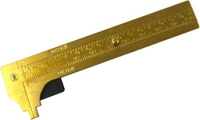 4″ Brass Gauge w/Gem Plate Jewelry Making Sizer Tool